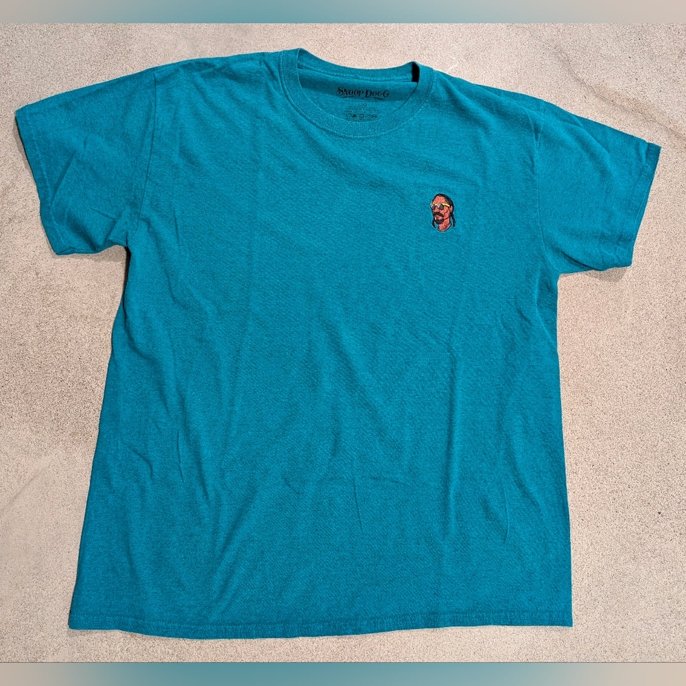 Snoop Dogg Embroidered Teal Shirt
